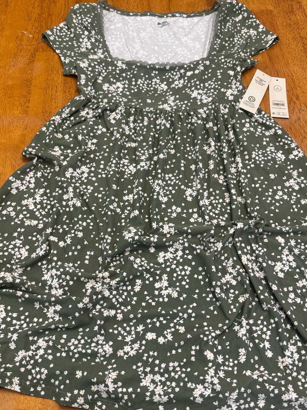 No Boundaries Olive Green Floral Midi Dress